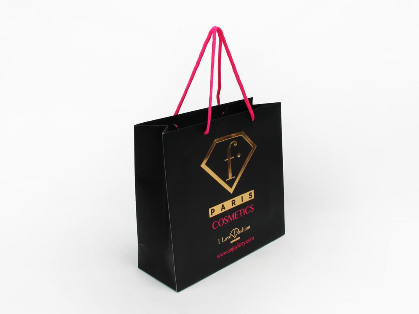 Custom Gold Foil Stamping Paper Bags For Eye Shadow Palette Packaging