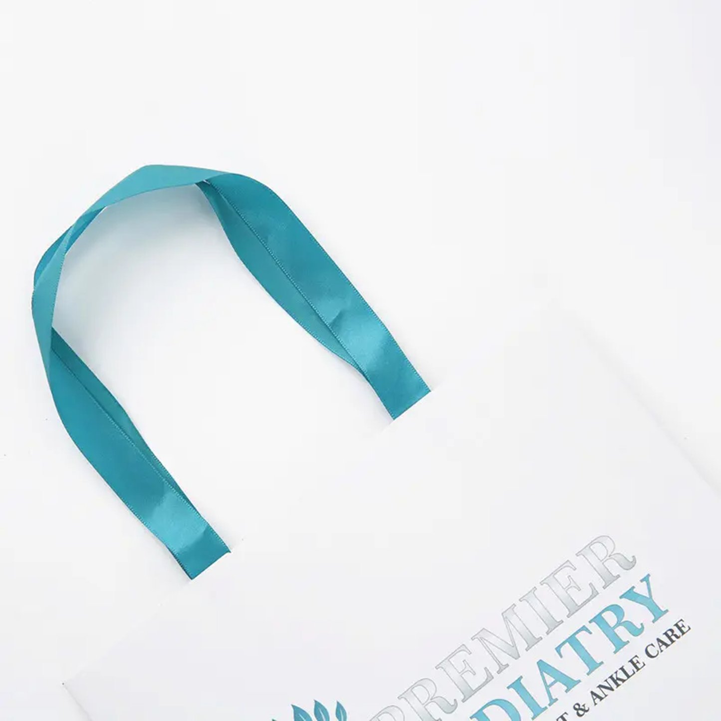 Custom Scarf White Paper Bags With Nylon Handles