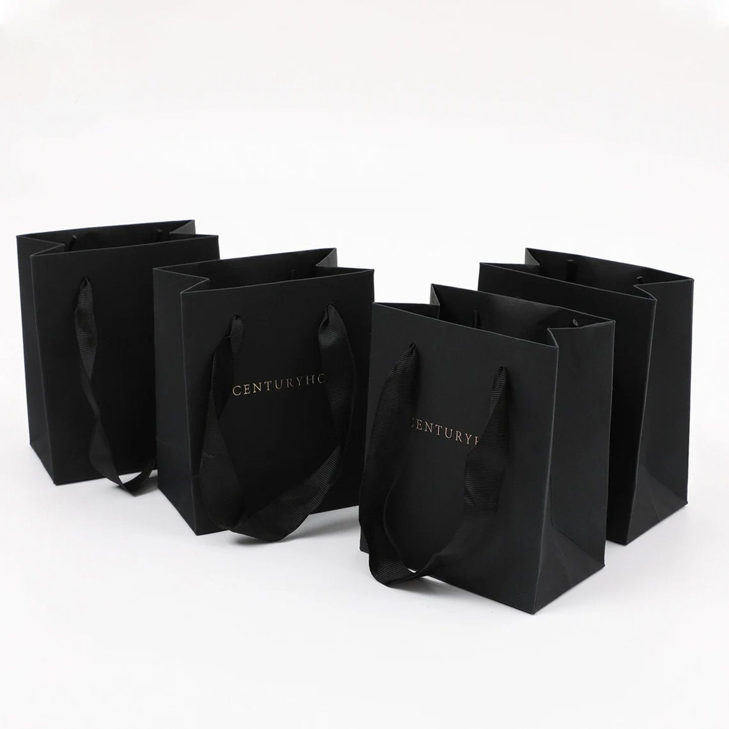 Matt Black Pendant Packaging Paper Bag