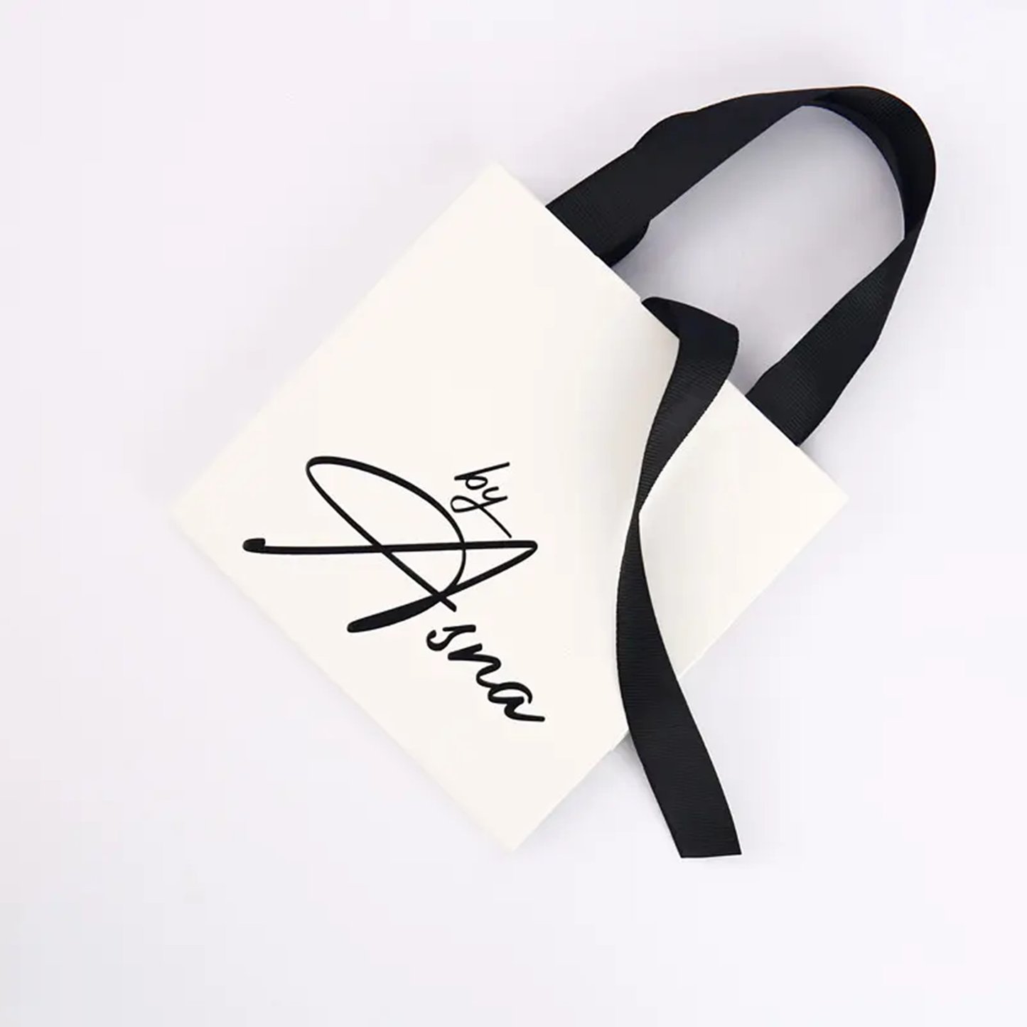 High-quality Ribbon Paper Bag For Eye Cream Custom Logo