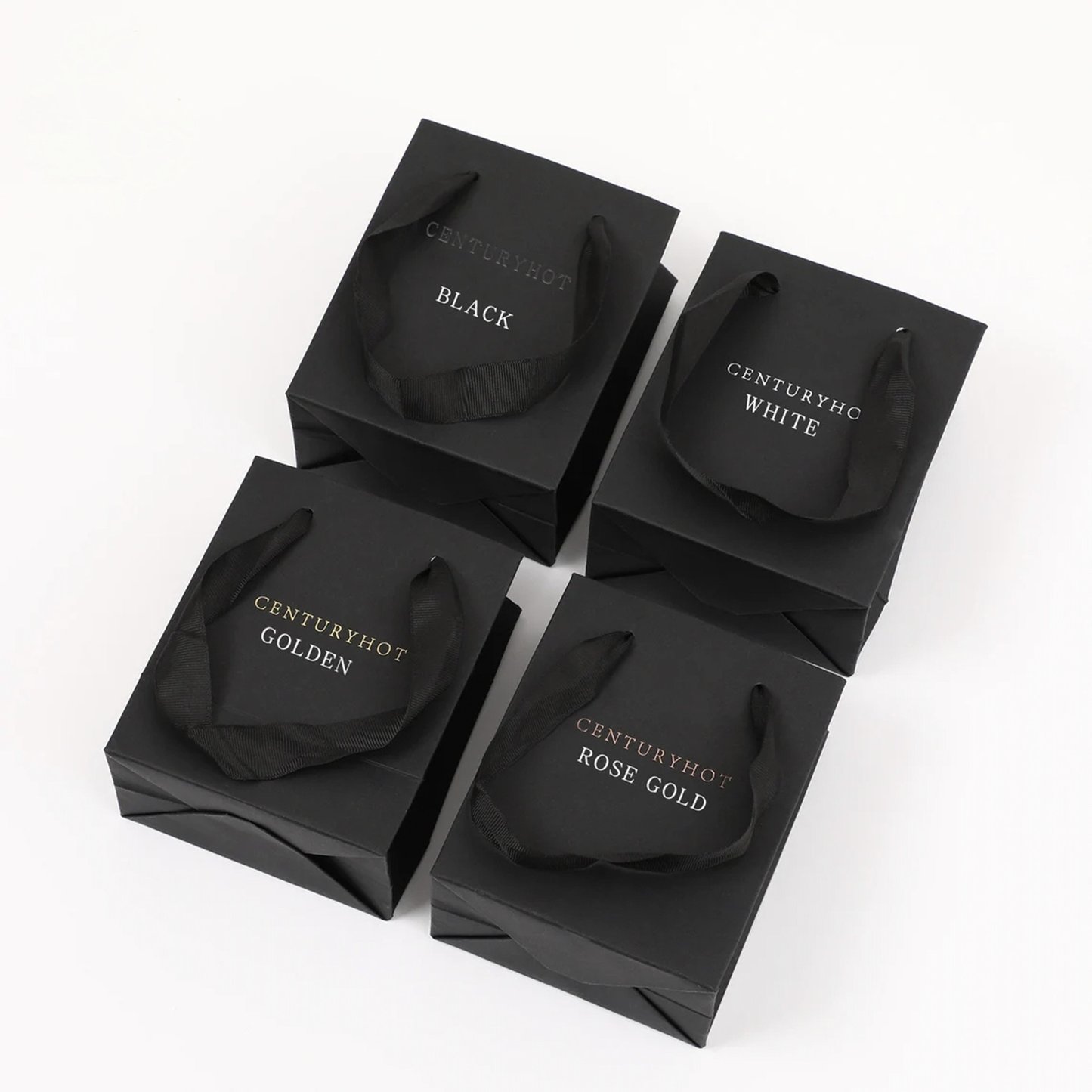 Matt Black Pendant Packaging Paper Bag