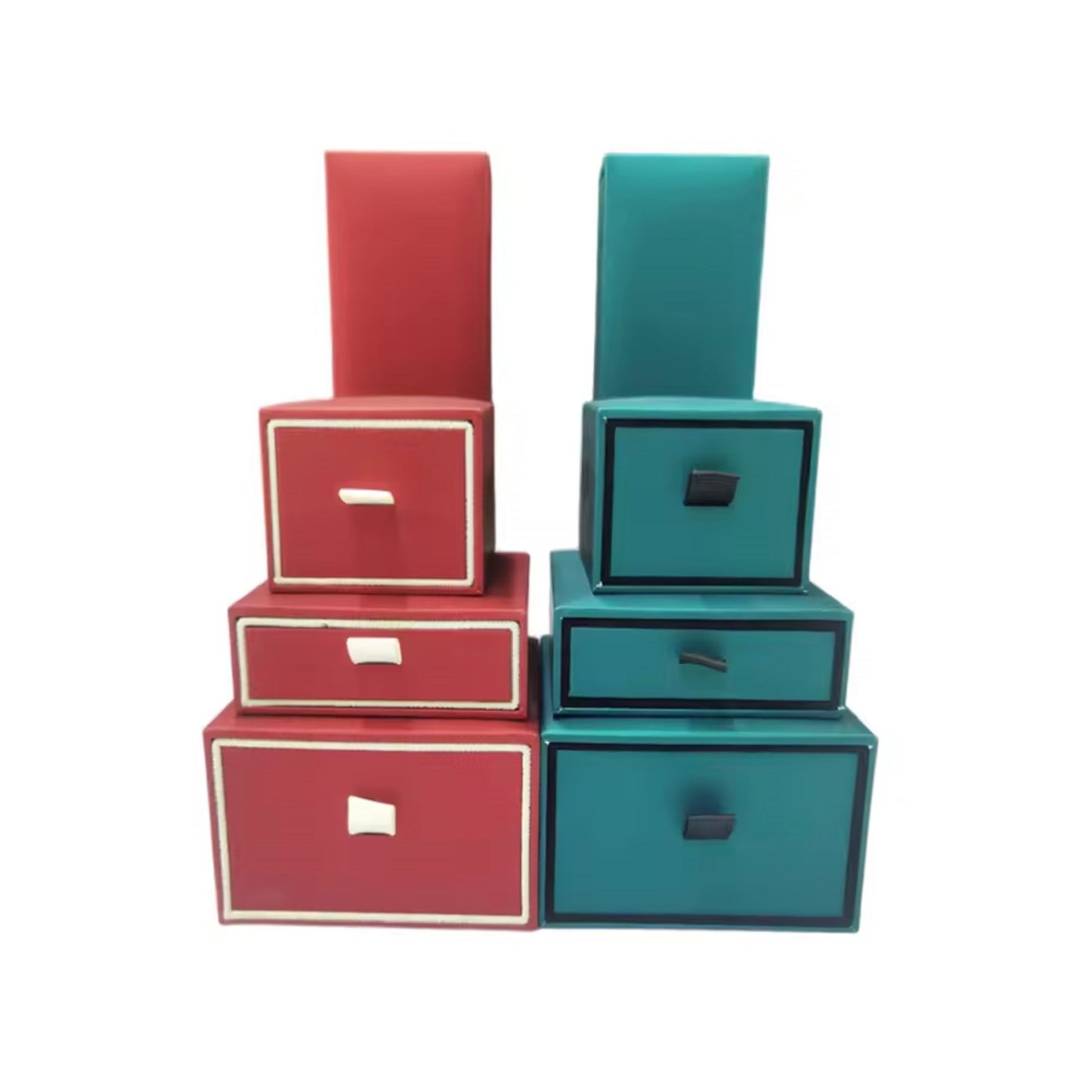 Red Ring Boxes Drawer Sliding Cardboard Paper Box Packaging For Jewelry Custom Designs Box