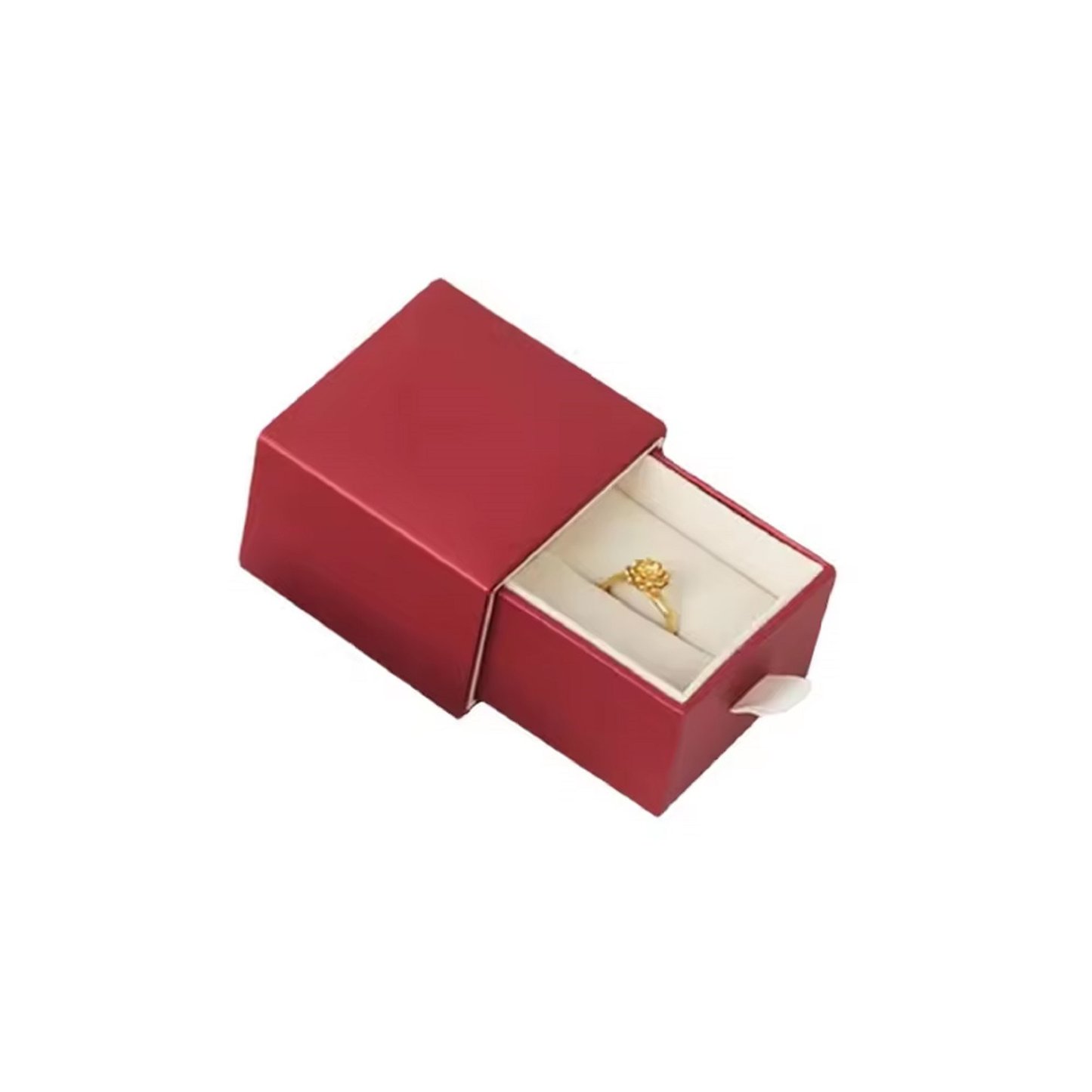 Red Ring Boxes Drawer Sliding Cardboard Paper Box Packaging For Jewelry Custom Designs Box