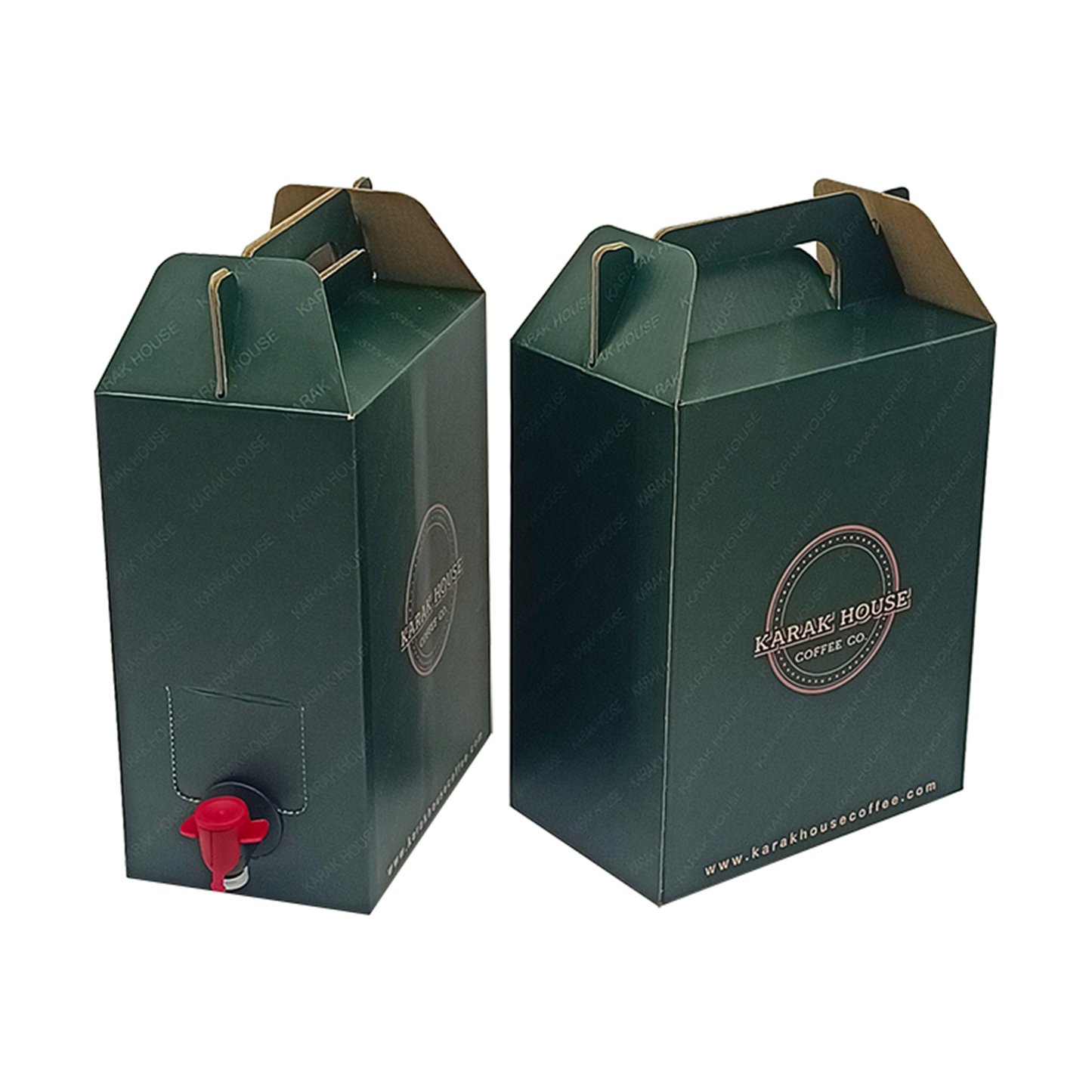 Custom Disposable Coffee Dispenser Coffee Box With Handle