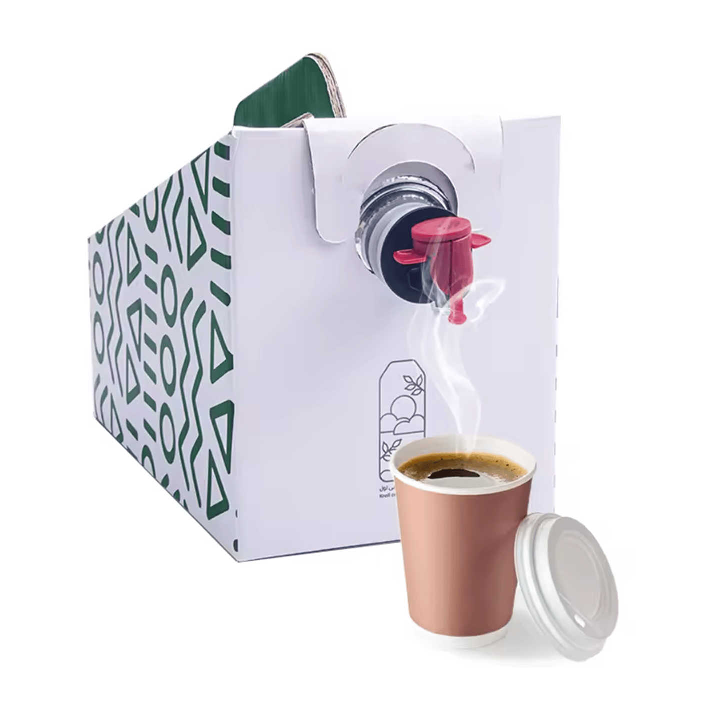 Custom Printed Disposable Coffee Dispenser Boxes With Handle