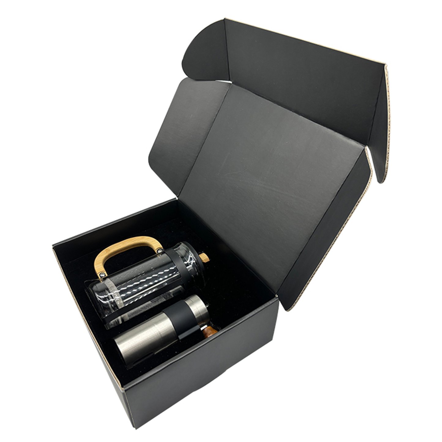 Personal Hand Grinder Coffee Machine Paper Gift Box Set Vintage With Insert