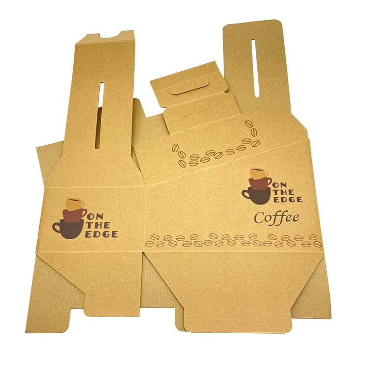 Hot Cold Bulk Black Paper Coffee Box With Corrugated to Go Container