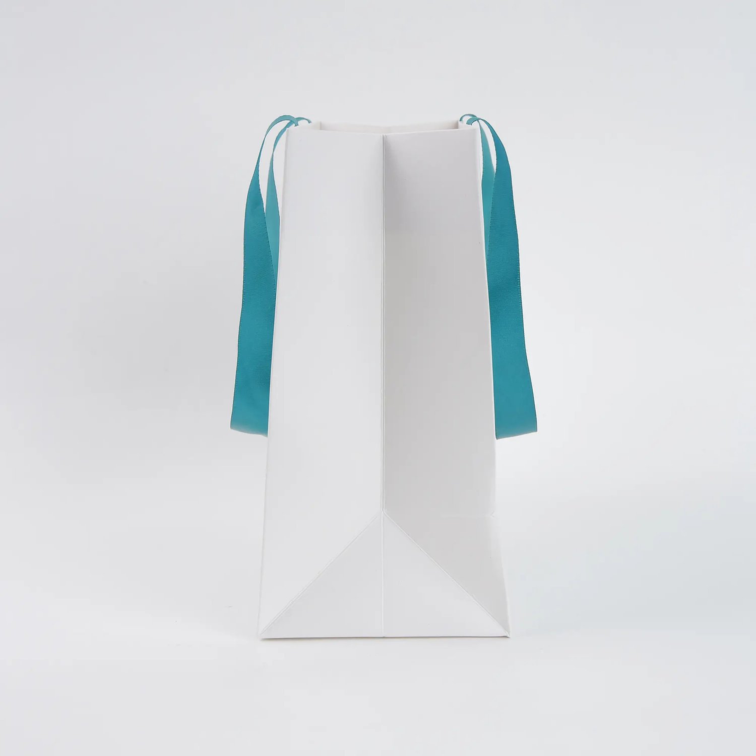 Custom Scarf White Paper Bags With Nylon Handles