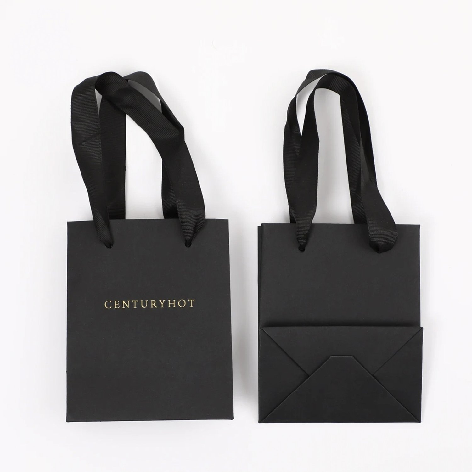 Matt Black Pendant Packaging Paper Bag