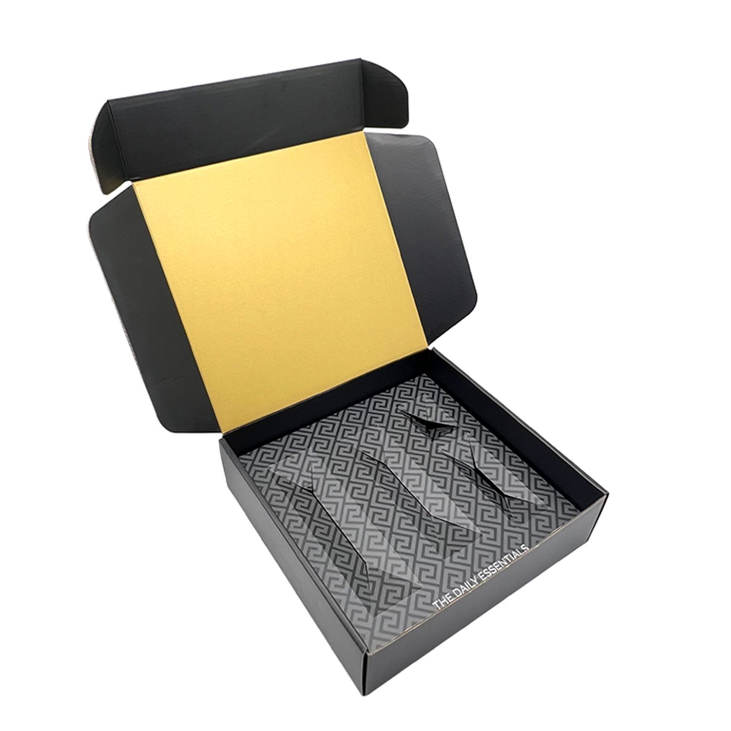 Custom Essential Oil Set Skincare Paper Packaging Boxes With Gold Stamping