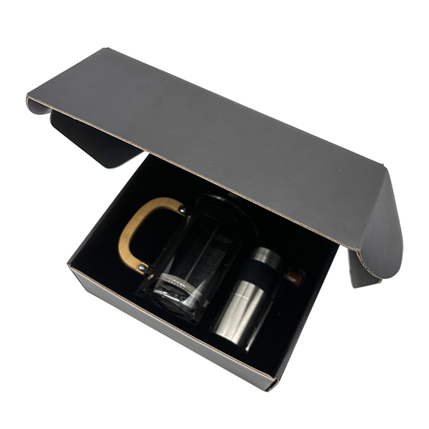 Personal Hand Grinder Coffee Machine Paper Gift Box Set Vintage With Insert