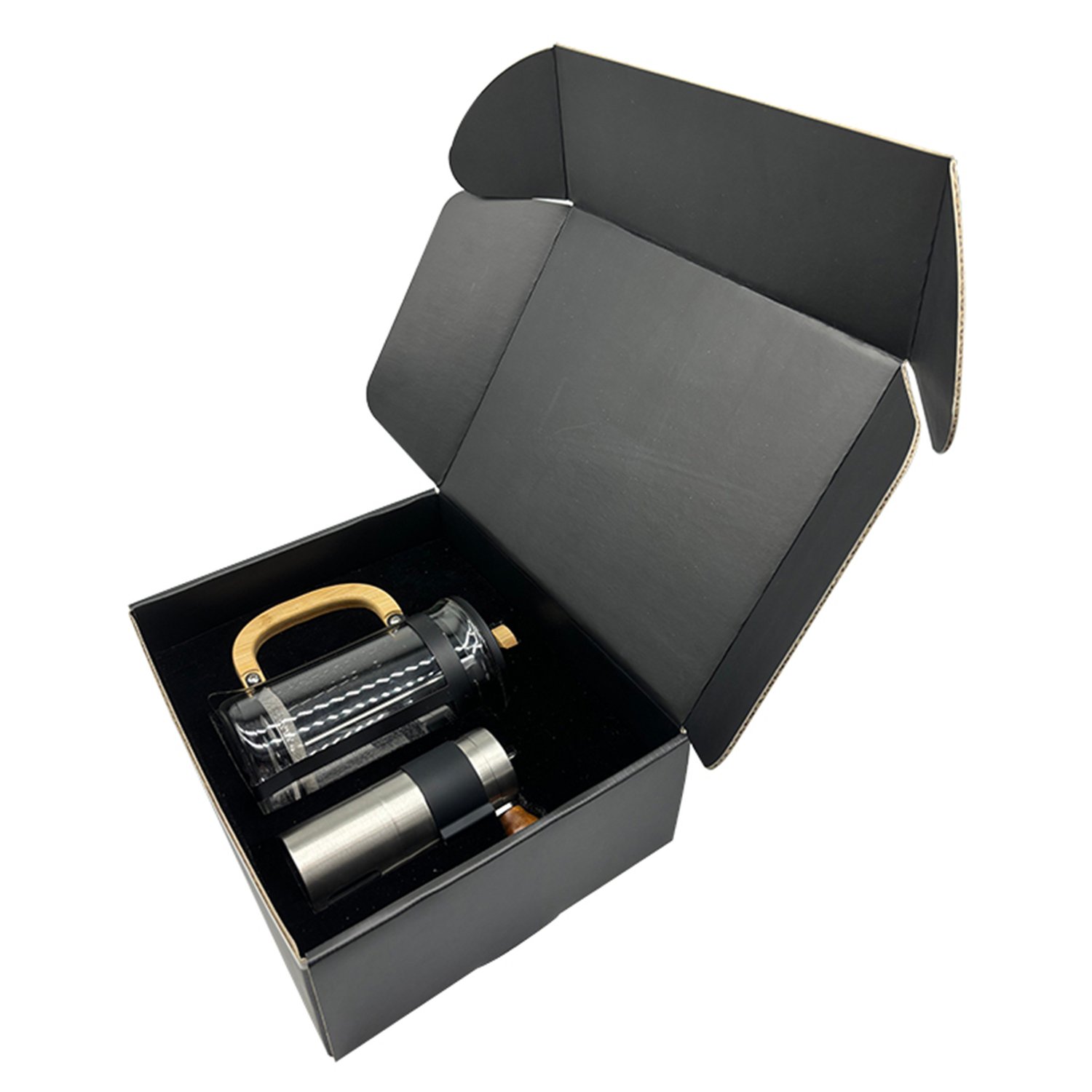 Personal Hand Grinder Coffee Machine Paper Gift Box Set Vintage With Insert