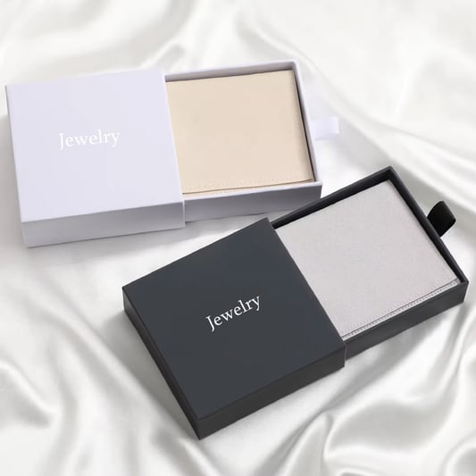 Custom Jewelry Boxes Small Packaging Drawer Boxes High-End Black Floating Drawer Necklace Ring Earrings Jewelry Gift Box