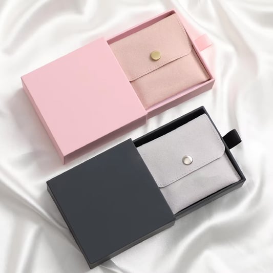 Custom Jewelry Boxes Small Packaging Drawer Boxes High-End Black Floating Drawer Necklace Ring Earrings Jewelry Gift Box