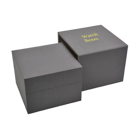 Grey Eco-Friendly Designed Drawer Box Sliding Packaging Embossing Matt Lamination Boxes