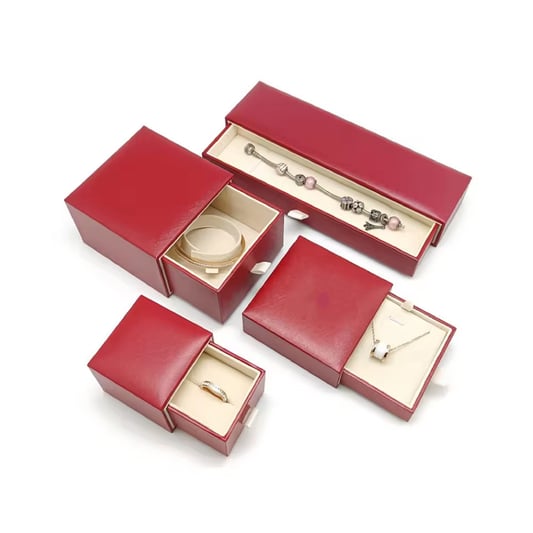 Red Ring Boxes Drawer Sliding Cardboard Paper Box Packaging For Jewelry Custom Designs Box