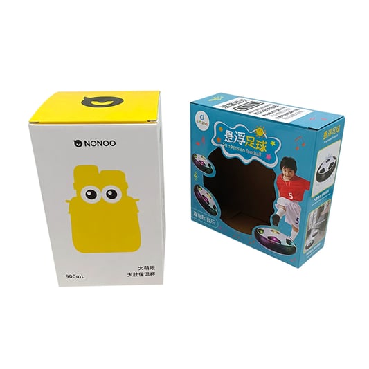 Custom Children Play Balls Corrugated Paper Boxes With Clear Window