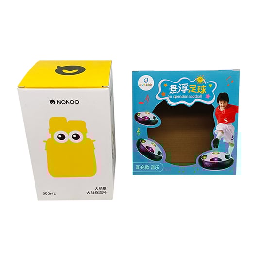 Custom Children Play Balls Corrugated Paper Boxes With Clear Window