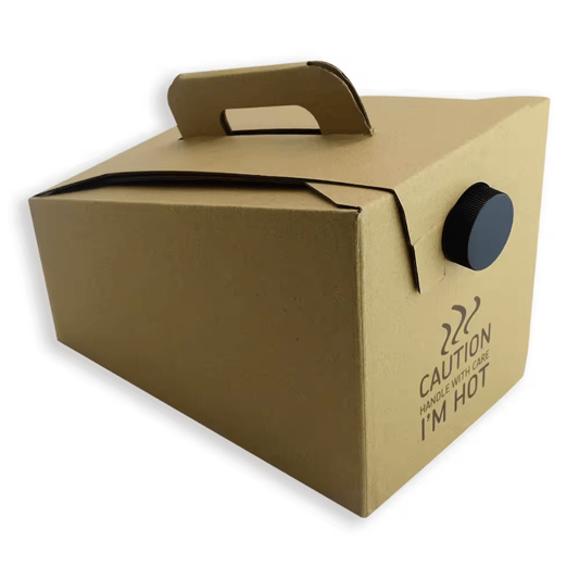 Personal Custom Coffee To-Go Boxes & Beverage Bags: Cardboard & Plastic