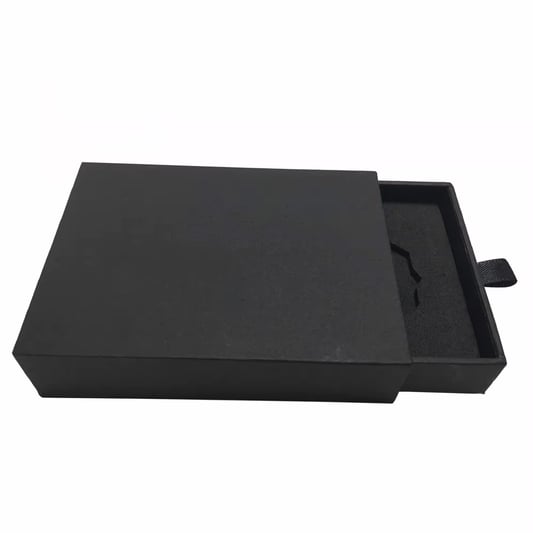 Recyclable Hard Rigid Boxes Jewelry Storage Drawer Box With Foam Sliding Gift Paper Style