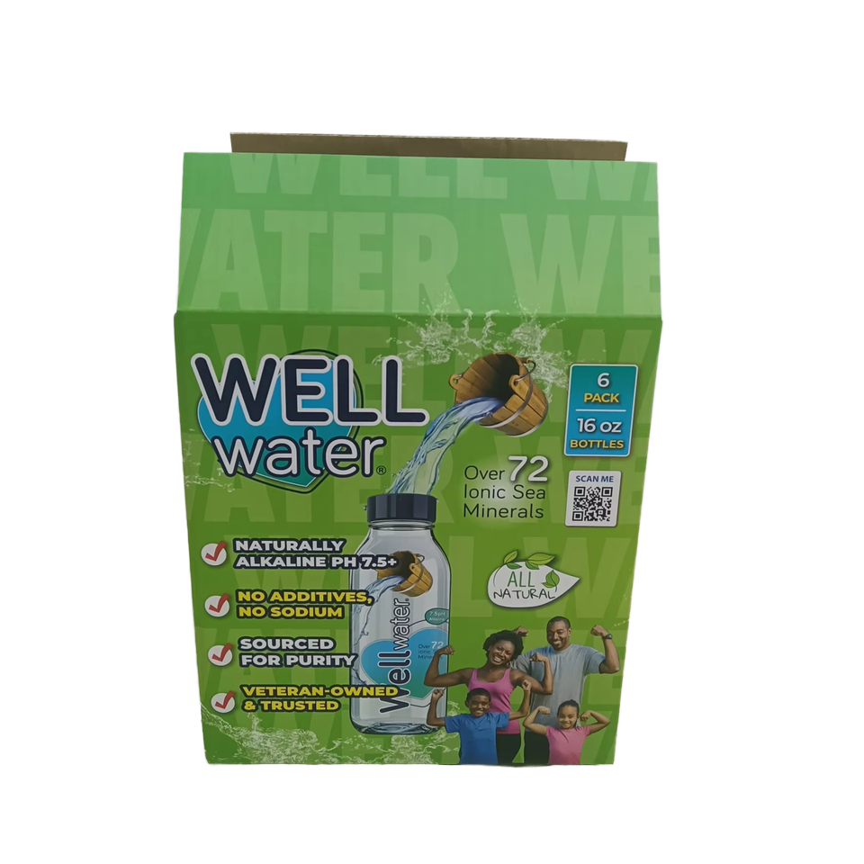 Custom Printed logo Health Drink Juice Folding Corrugated Paper Box Soft Juice Drink Packaging Box