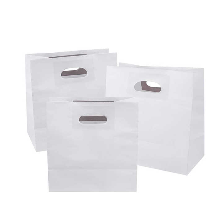 Colorful Printed Christmas Pattern Paper Bag Paper Cord Recoverable and Environmentally Friendly Gift Paper Bags