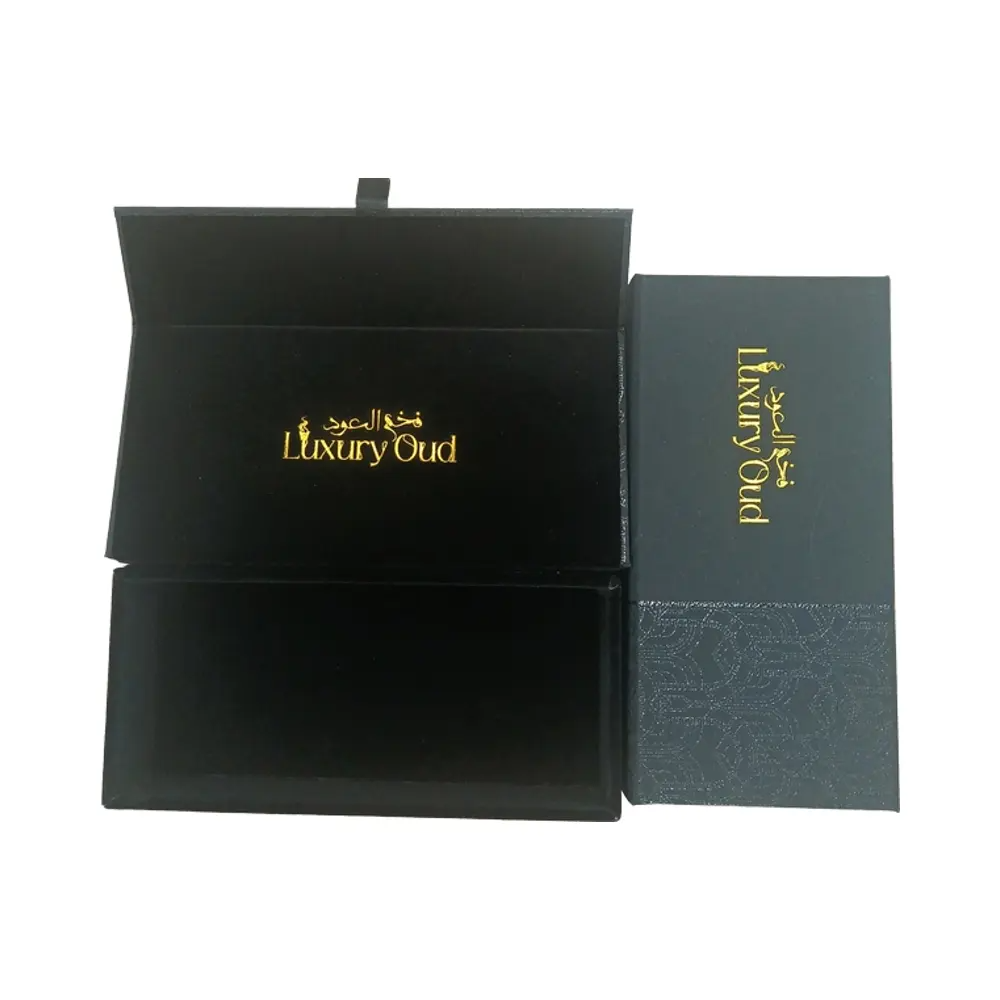 Gold-Stamped Magnetic Gift Box with Flannel Insert