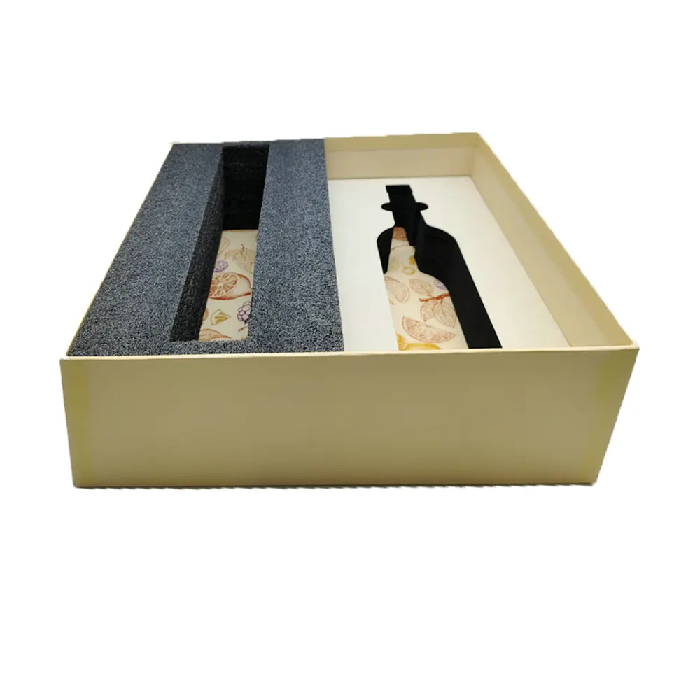 Luxury Handmade Wine Bottle Box with Foam Insert