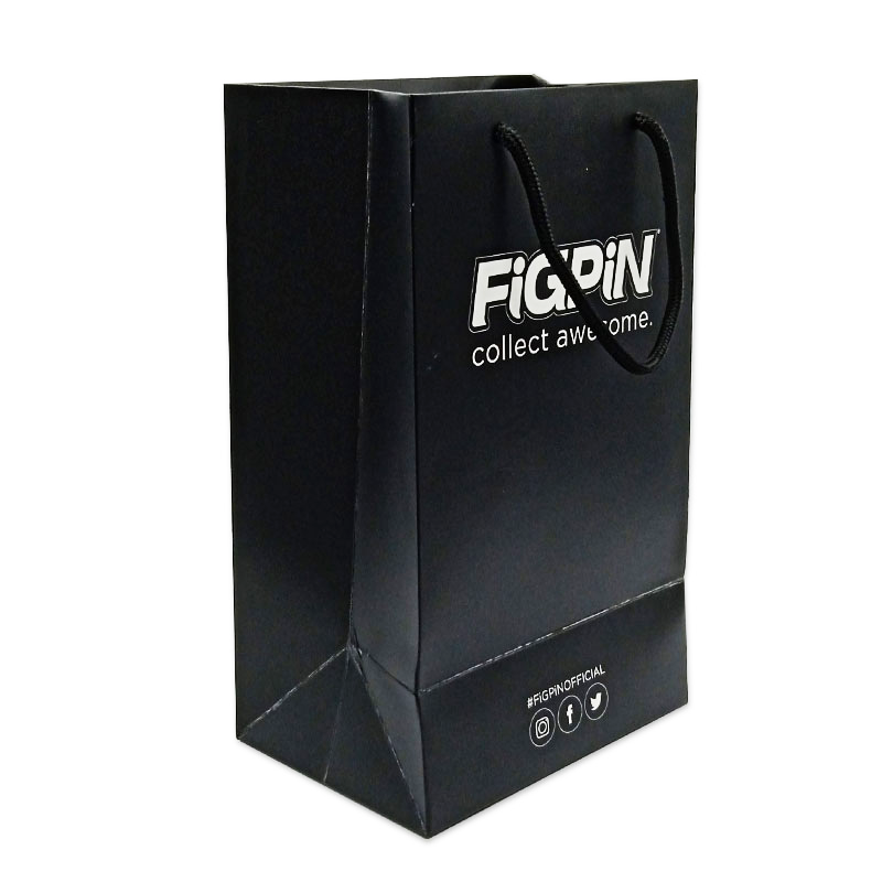 Custom logo Luxury Black Glossy Clothing and Shoes Shipping Paper Gift Bag Shopping Paper Bag