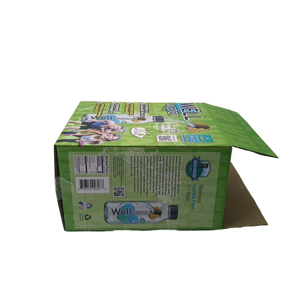 Custom Printed logo Health Drink Juice Folding Corrugated Paper Box Soft Juice Drink Packaging Box