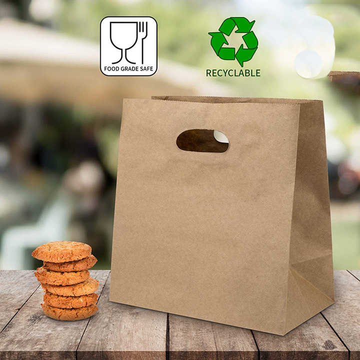 Colorful Printed Christmas Pattern Paper Bag Paper Cord Recoverable and Environmentally Friendly Gift Paper Bags