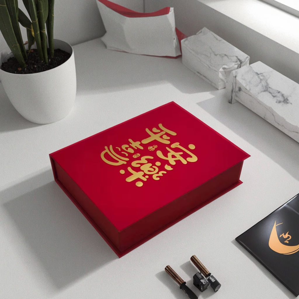 Book-Style Magnetic Box with Velvet Lining