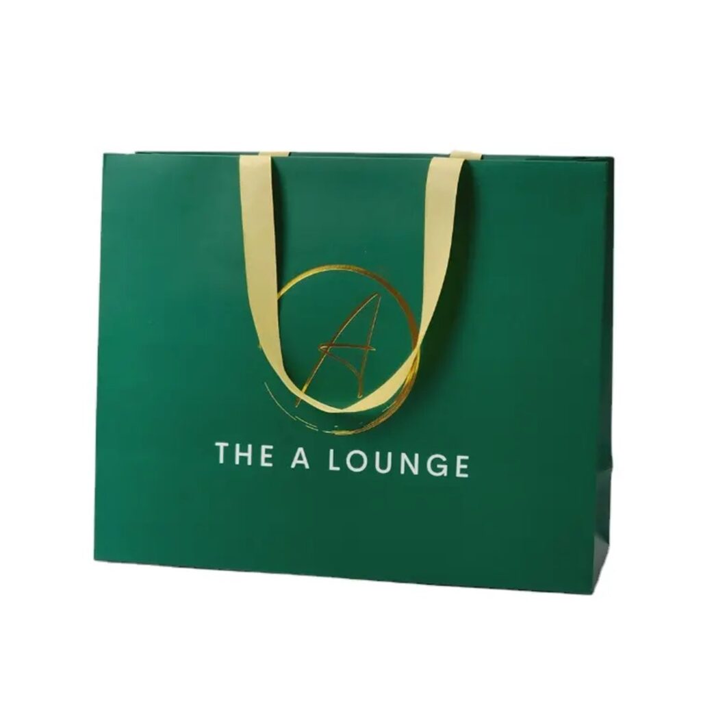 Glossy Paper Bag with Cotton Handle for Underwear