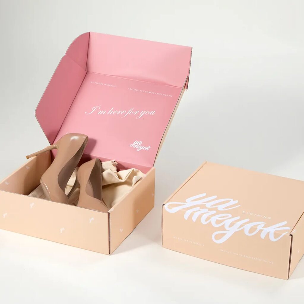Unique Design Women Shoe Box Corrugated Paper Packaging