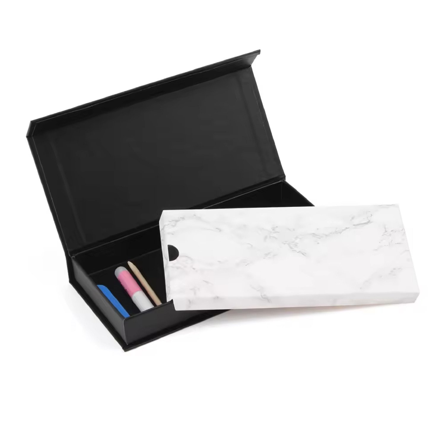 Black Gift Box Wear Nails Luxury Rigid Packaging Magnetic Gift Boxes Wholesale