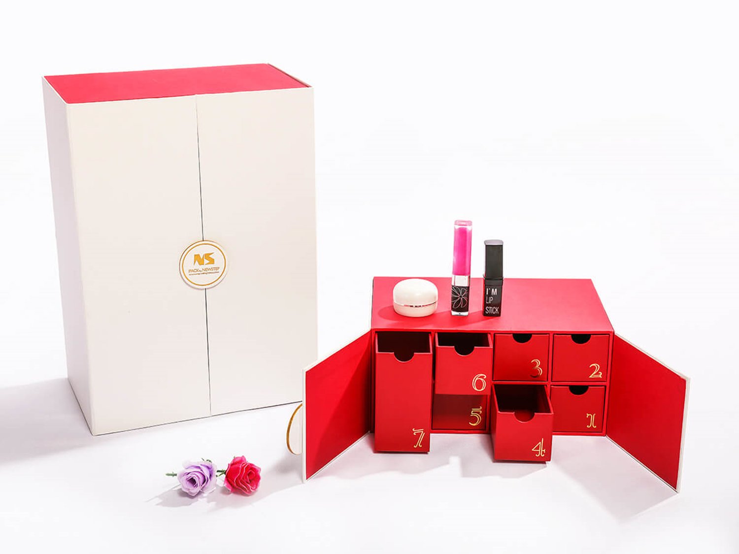 Cardboard Printed Beauty Product Packaging Box With Glossy Lamination