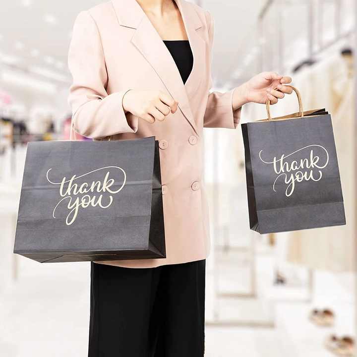 Custom Clothing Retail Party Wedding Packaging Bags White Gift Bags Clothing Shopping Packaging