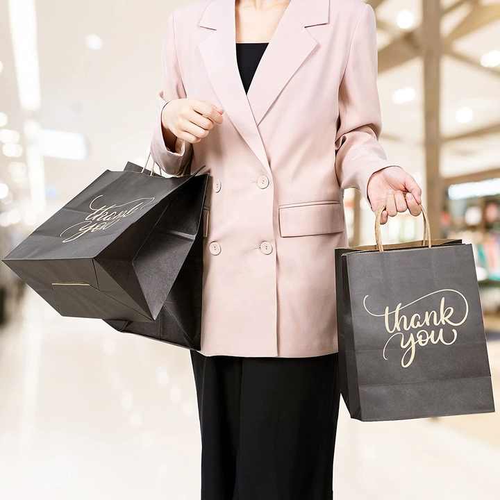Custom Clothing Retail Party Wedding Packaging Bags White Gift Bags Clothing Shopping Packaging