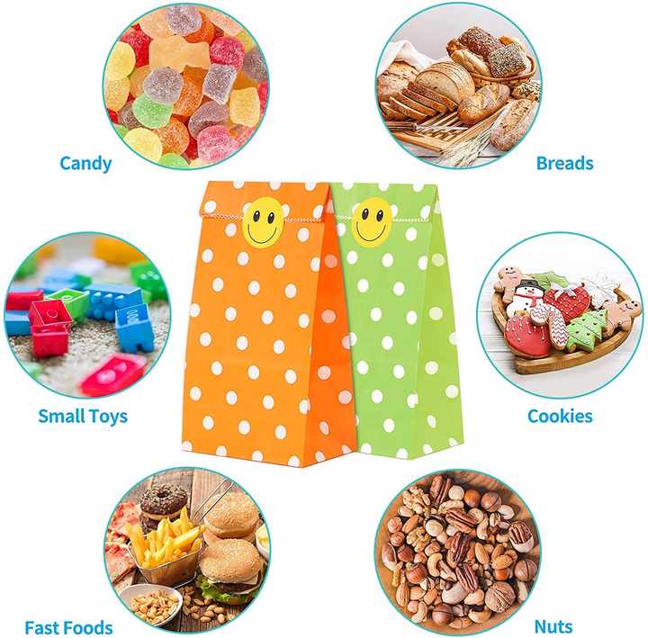 Customized logo Anti-oil Takeaway Kraft Paper Fast Food Packaging Paper Bag 100% Recycled Brown Paper Bag