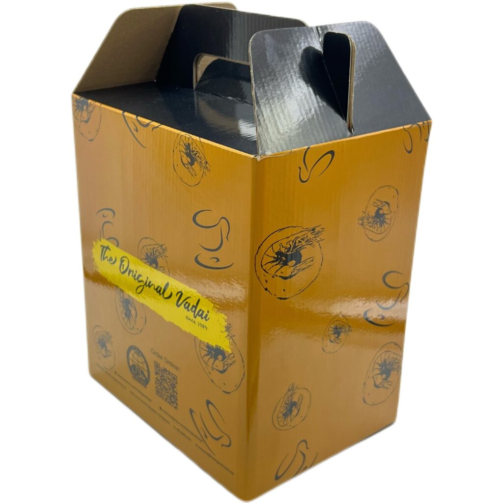 Corrugated Coffee-to-Go Box with Valve and Pouch