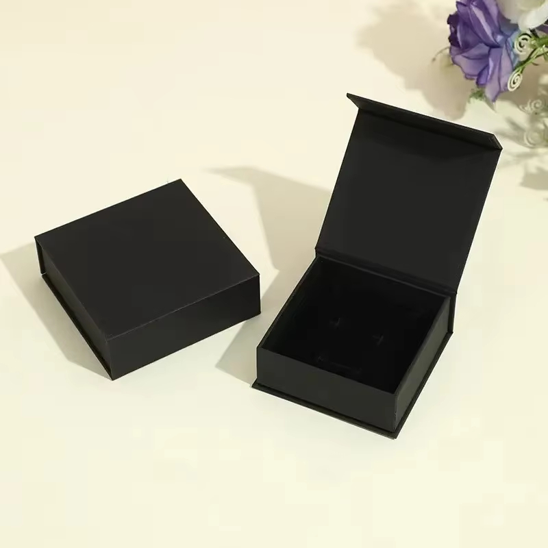 Flip-top magnetic cardboard book-shaped packaging box