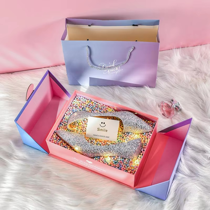 Double-door magnetic book-shaped paper box