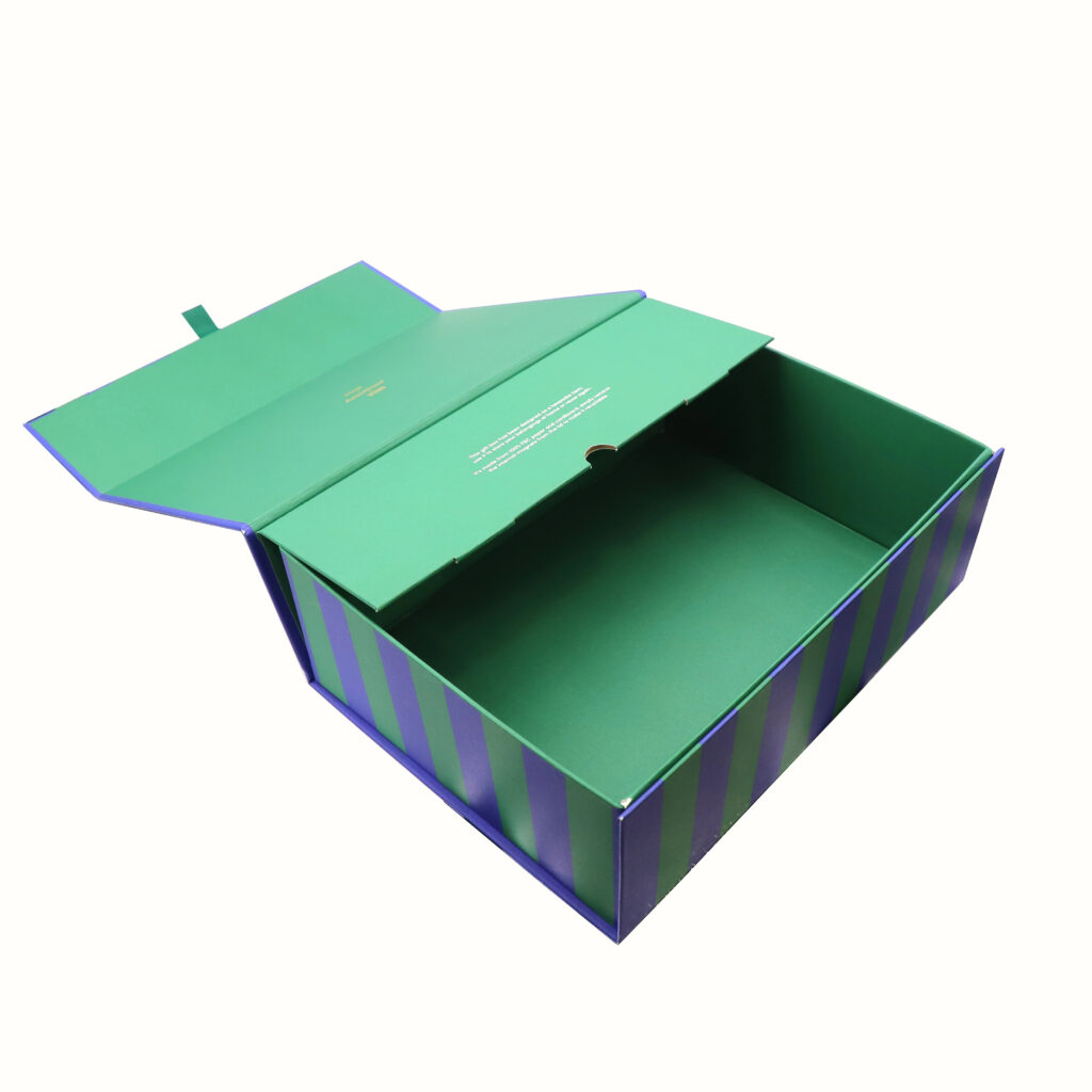 Foldable magnetic seal gift box packaging