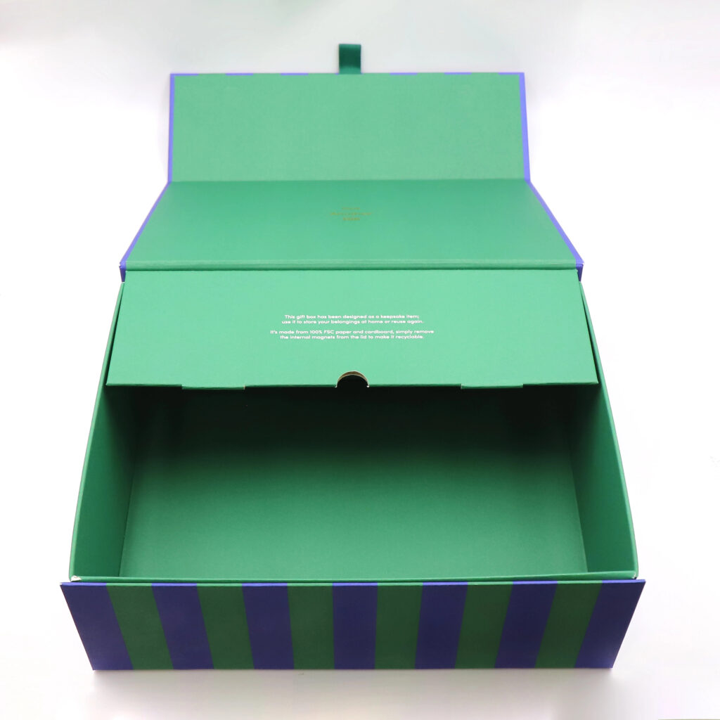 Foldable magnetic seal gift box packaging