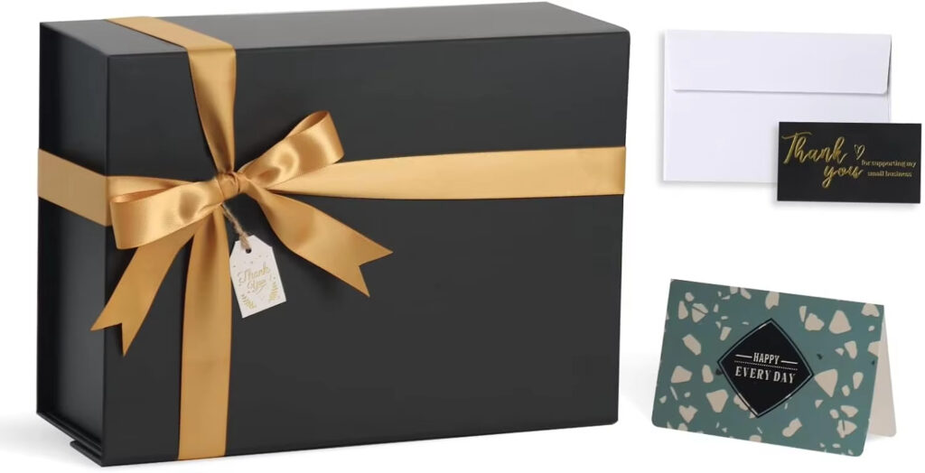 Magnetic snap foldable cardboard gift box