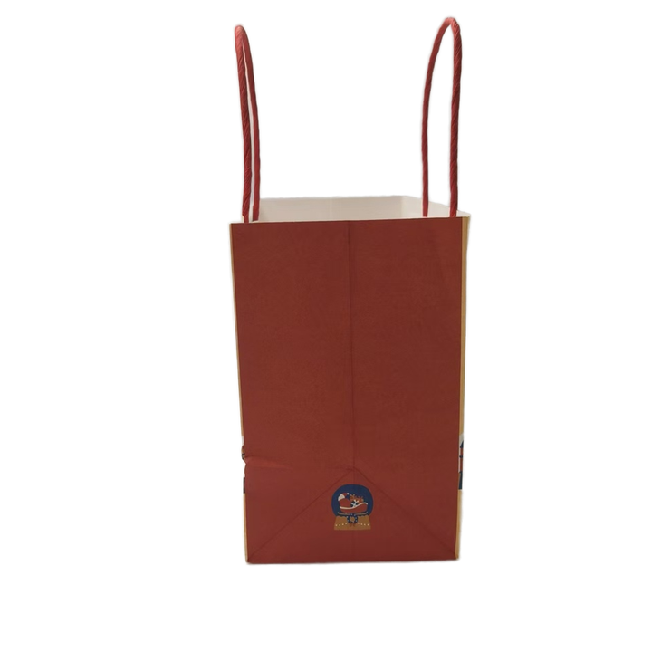 Colorful Printed Christmas Pattern Paper Bag Paper Cord Recoverable and Environmentally Friendly Gift Paper Bags