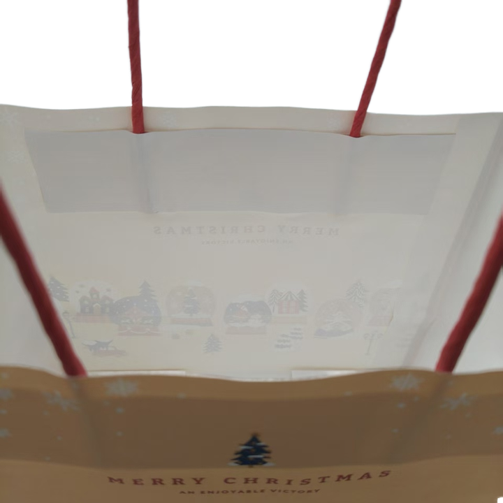 Colorful Printed Christmas Pattern Paper Bag Paper Cord Recoverable and Environmentally Friendly Gift Paper Bags