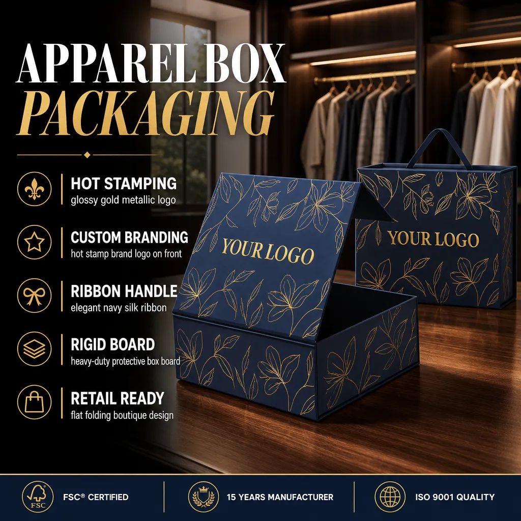 Magnetic closure gift box folding box