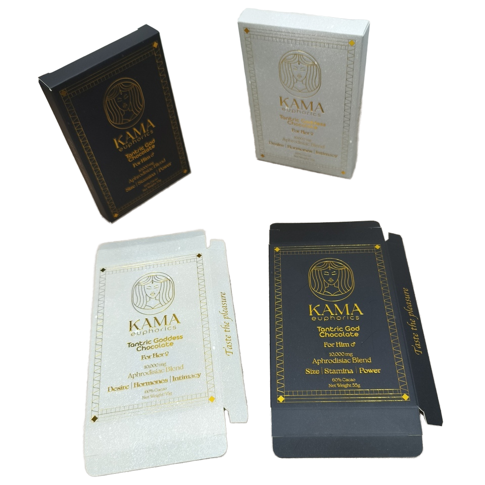 Custom Size Premium Chocolate Gift Box Paperboard With Gold Foil Printing Paper Boxes For Chocolate Packaging