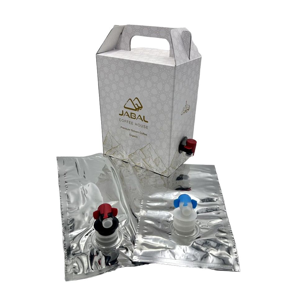 Custom 2L 3L 5L Disposable Paper Carton Packing Coffee Cold Brew Juice Box Dispenser Aluminum Bag